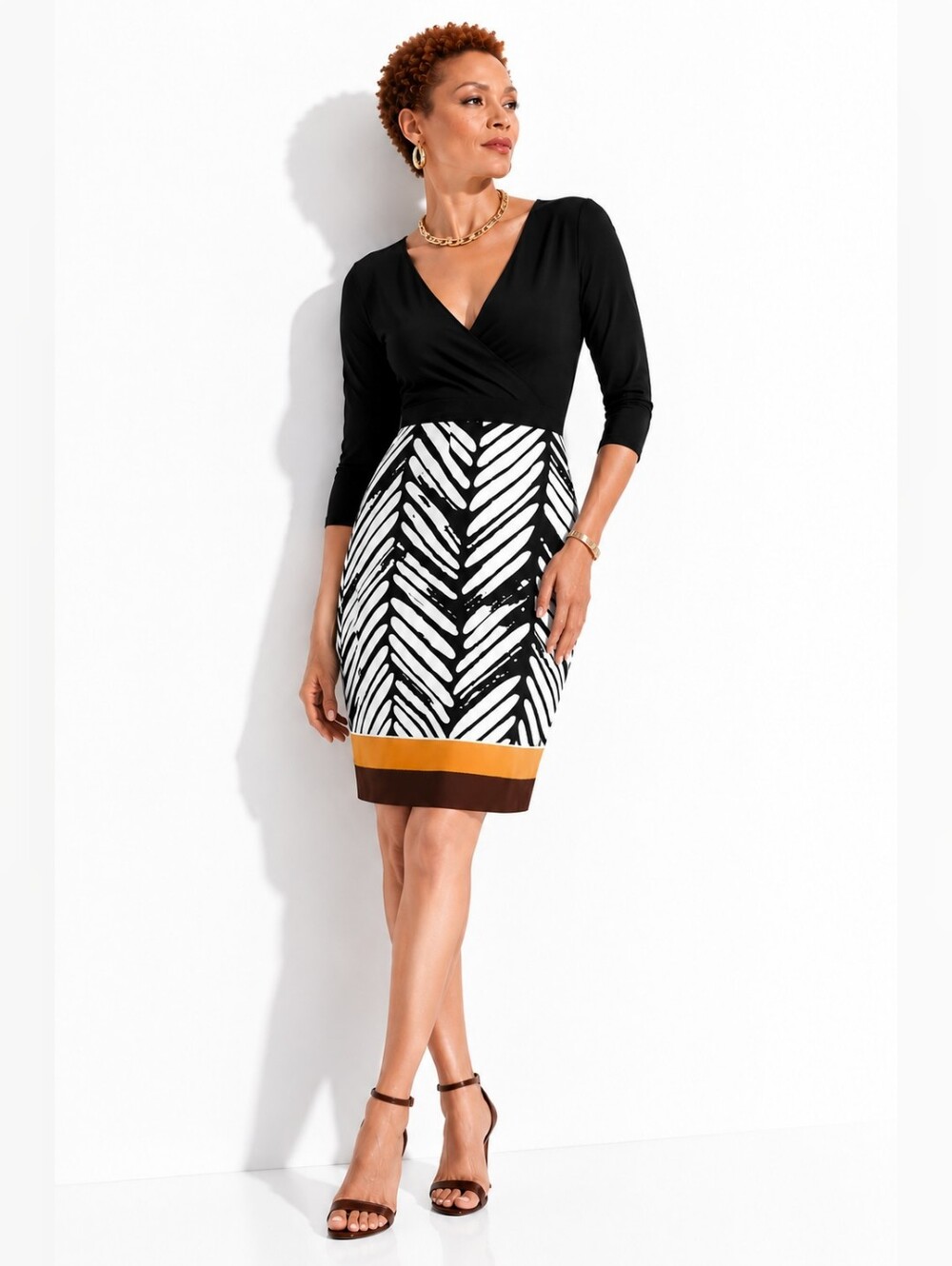 Carlisle Belize Silk & Linen Pencil Skirt